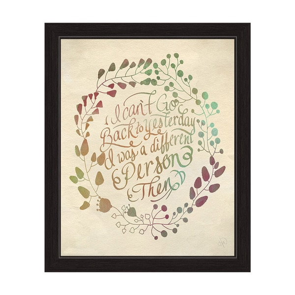 Shop 'I Can't Go Back to Yesterday' Black Frame Graphic Wall Art - On ...