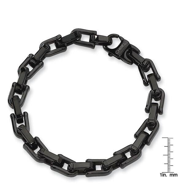 Chisel Stainless Steel Black IP-plated Bracelet
