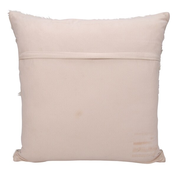 Michael Amini Metallic Thin Stripes White Silver Throw Pillow By