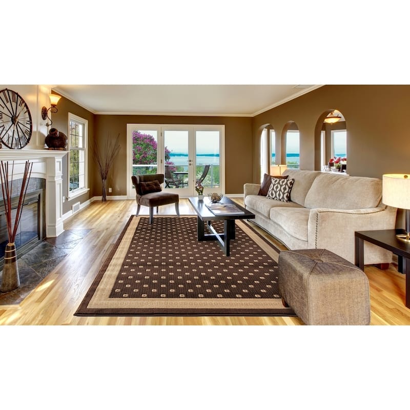 Concord Global Jewel Anise Area Rug - Brown/Beige - 6'7" x 9'3"
