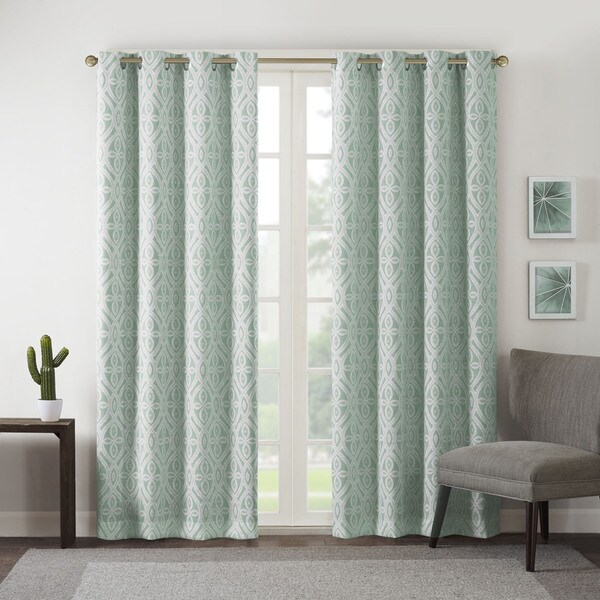 Intelligent Design Arlo Printed Curtain Panel With Blackout Intelligent Design Arlo Printed Curtain Panel With Blackout Lining