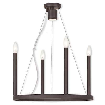 Livex Lighting Alpine Bronze Chandelier - Brown