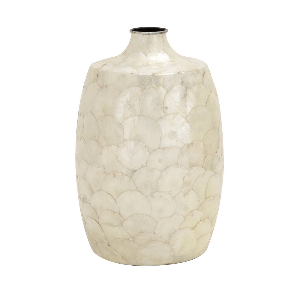 Metal Capiz Vase