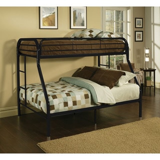 Shop Tritan Black Metal Twin XL/Queen Bunk Bed - On Sale 