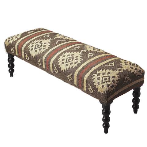 Handmade Butler Jute Upholstered Bench (India)