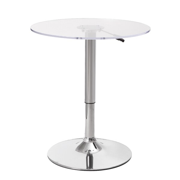 Adeco Hydraulic Transparant Adjustable Height Table Overstock 12036950