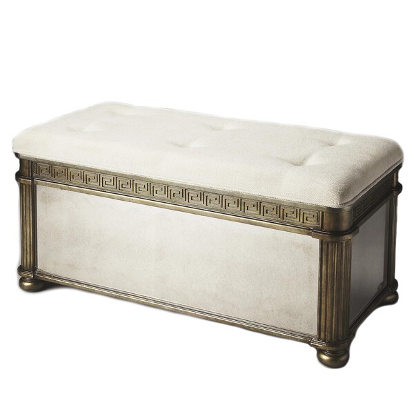 Shop Handmade Butler Argos Silver Wood Mdf Mirrored Storage Bench