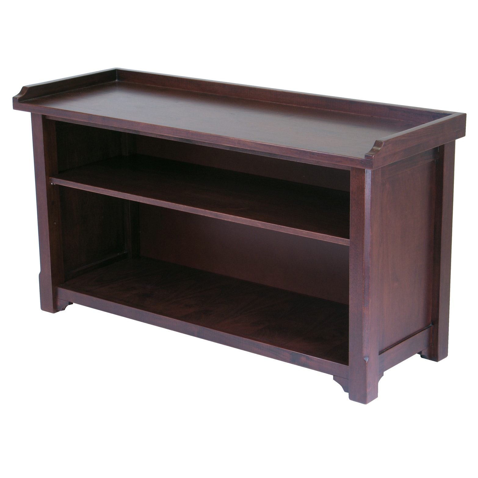 Winsome Milan Home Indoor Entryway Bench with Storage Shelf