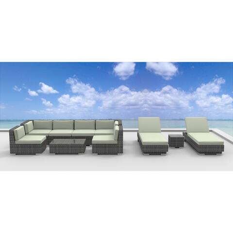 Urban Furnishing IBIZA Wicker Rattan 10-piece Outdoor Sectional Sofa Set
