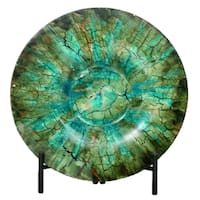 IMAX Home 83283 Persimmon Glass Decorative Plate with Stand by Trisha -  Orange - Bed Bath & Beyond - 27547229