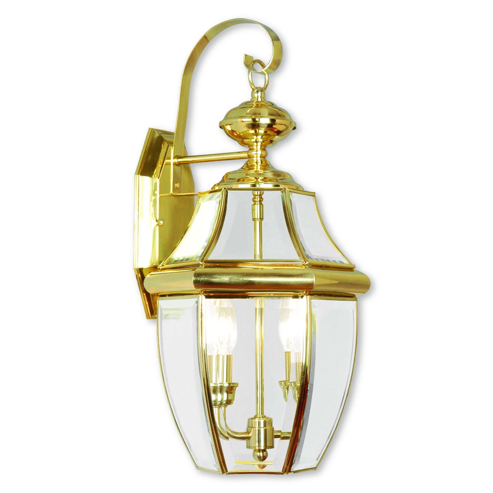 Livex Lighting Monterey Polished Brass 2light Outdoor Wall Lantern