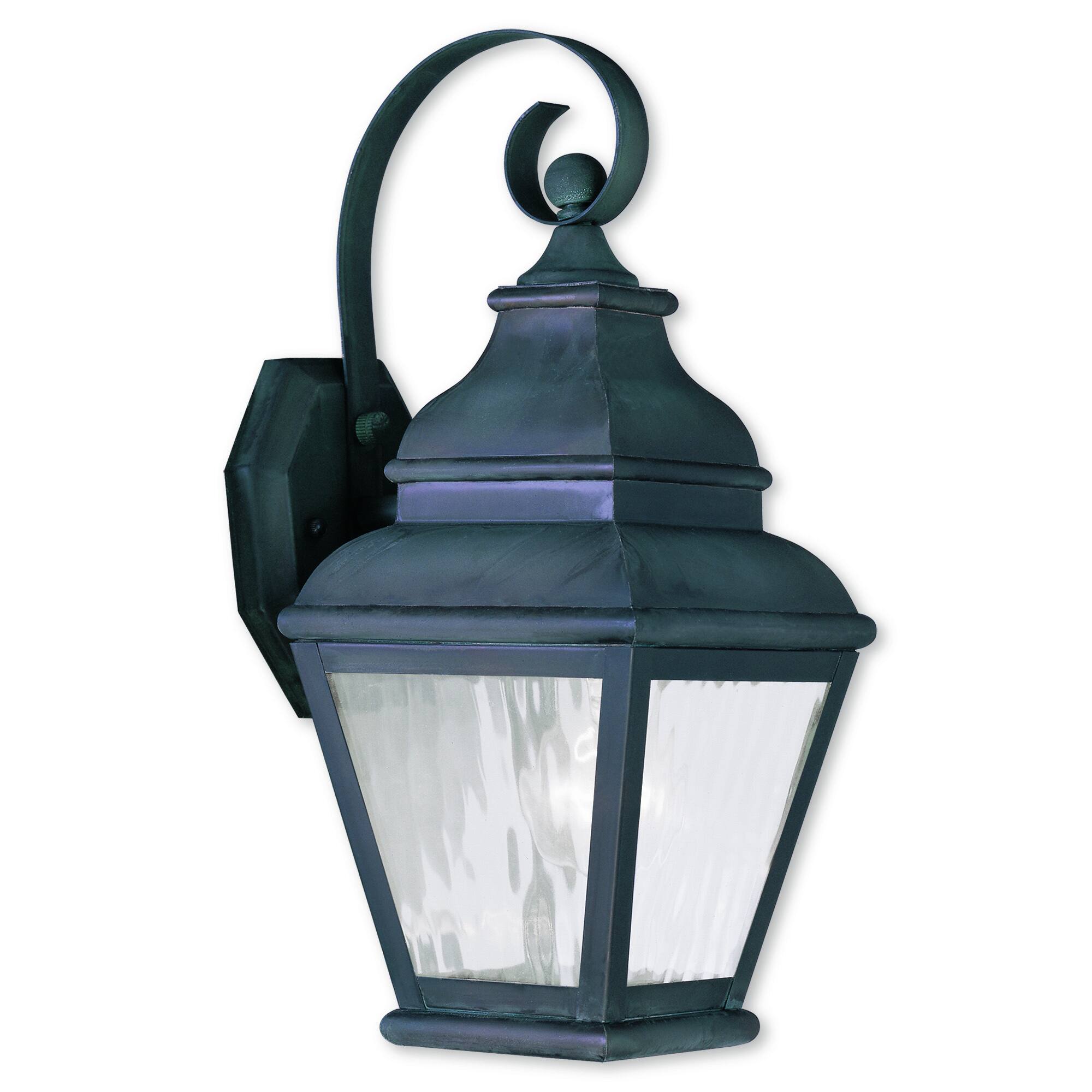 Livex Lighting Exeter Black Brass 1-light Outdoor Wall Lantern - Bed ...