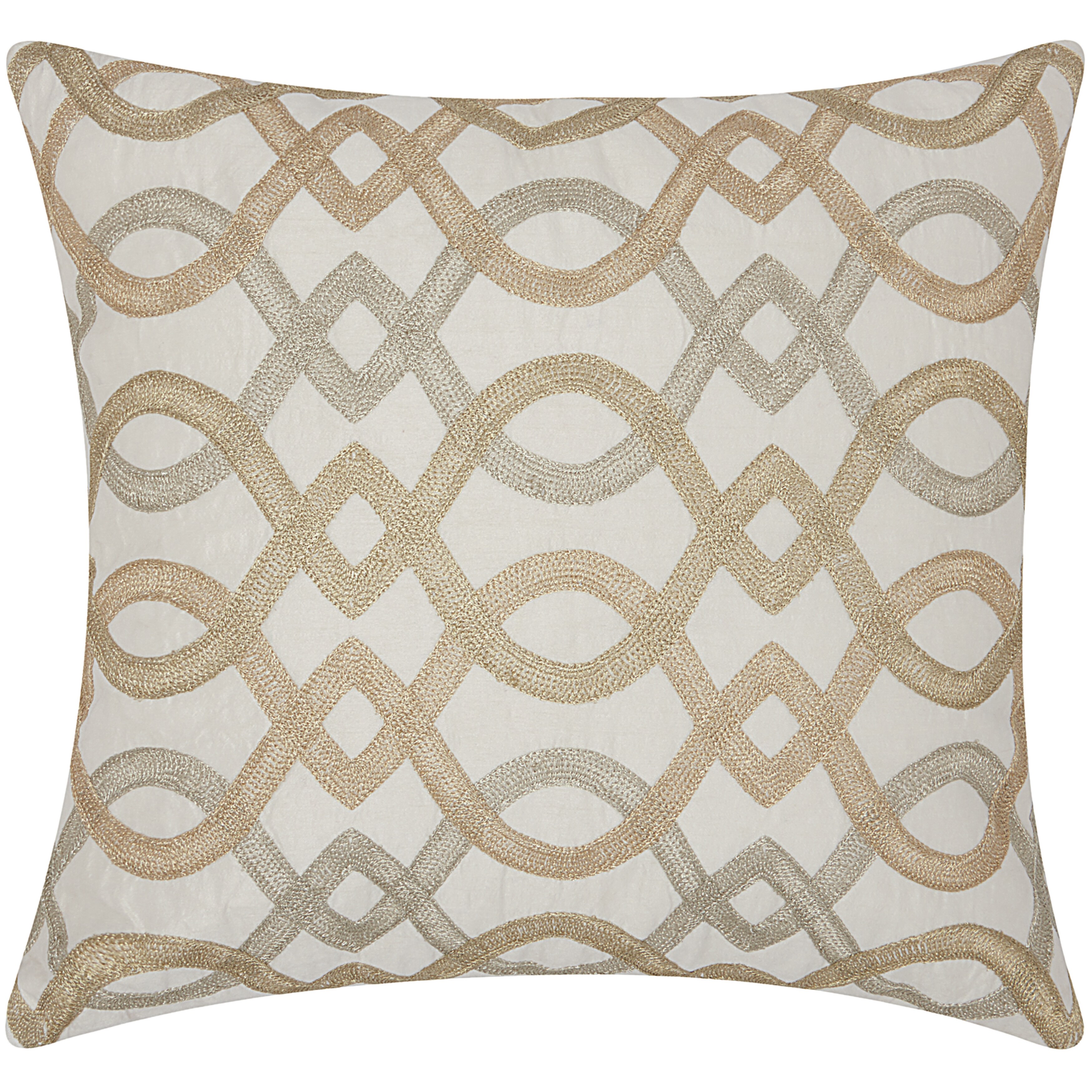 Shop Mina Victory Luminescence Geometric Lattice Gold Throw Pillow