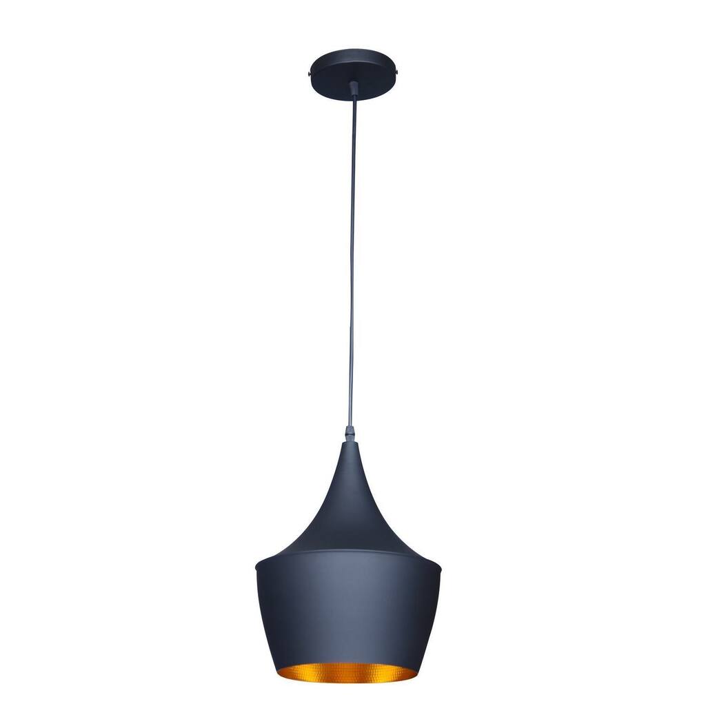 Berkley Black and Gold Aluminum Single-light Pendant