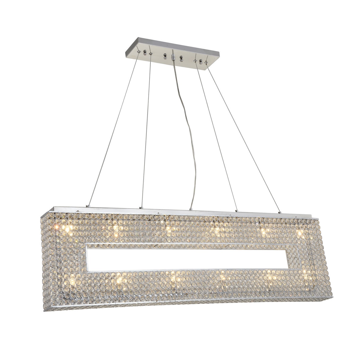 Illusion Crystal/Metal 12-light Chandelier - Chrome (Chrome) - Chandeliers For Bedrooms by Overstock.com