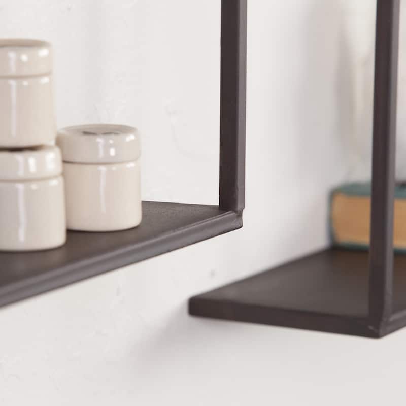 SEI Furniture Zyther 4-piece Metal Wall Shelf Set