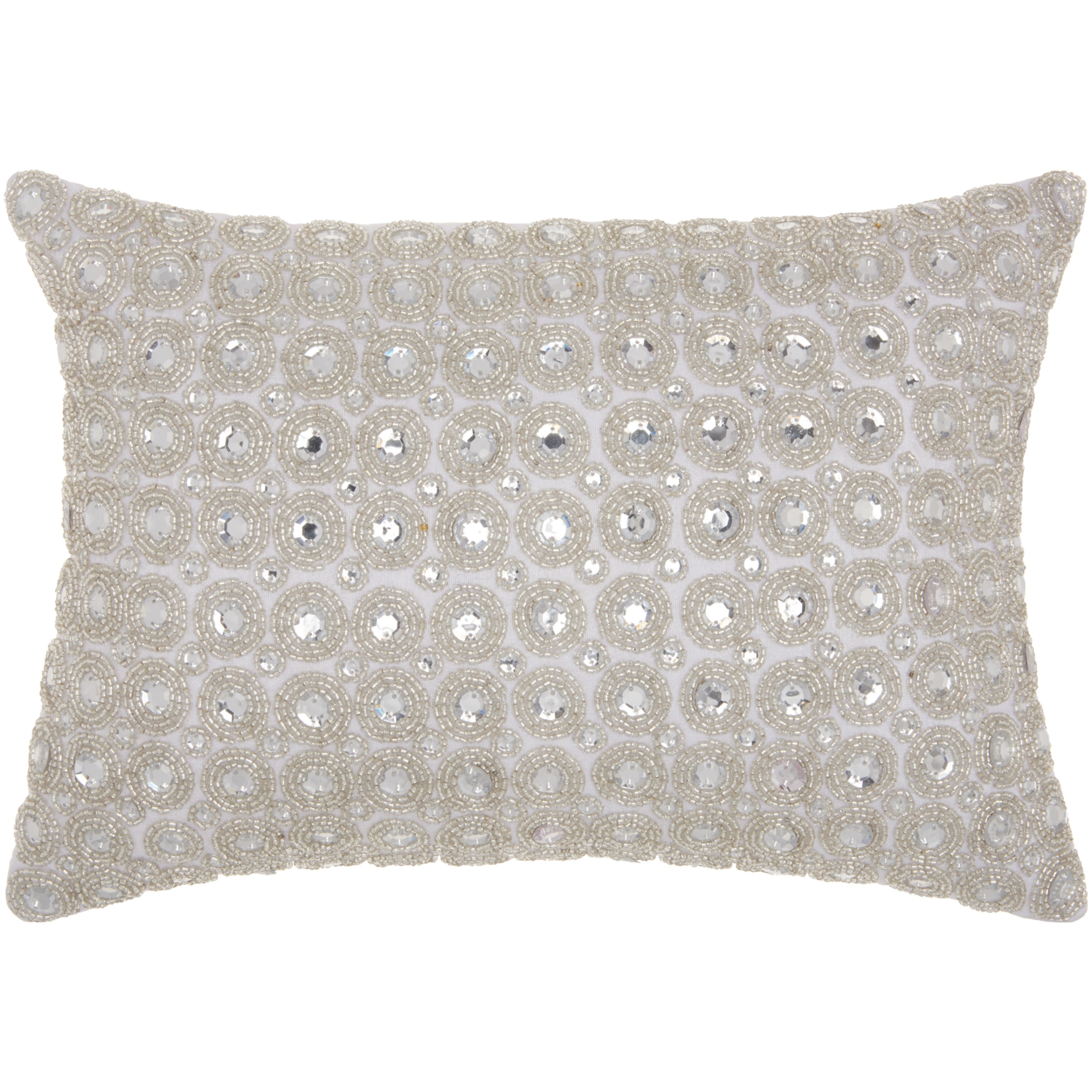 Shop Kathy Ireland Marble Beads White Throw Pillow By Nourison 10