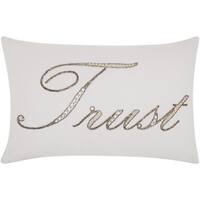 Goldtone Poly Silk 18-inch Square Beaded Pillow - On Sale - Bed Bath &  Beyond - 12353046