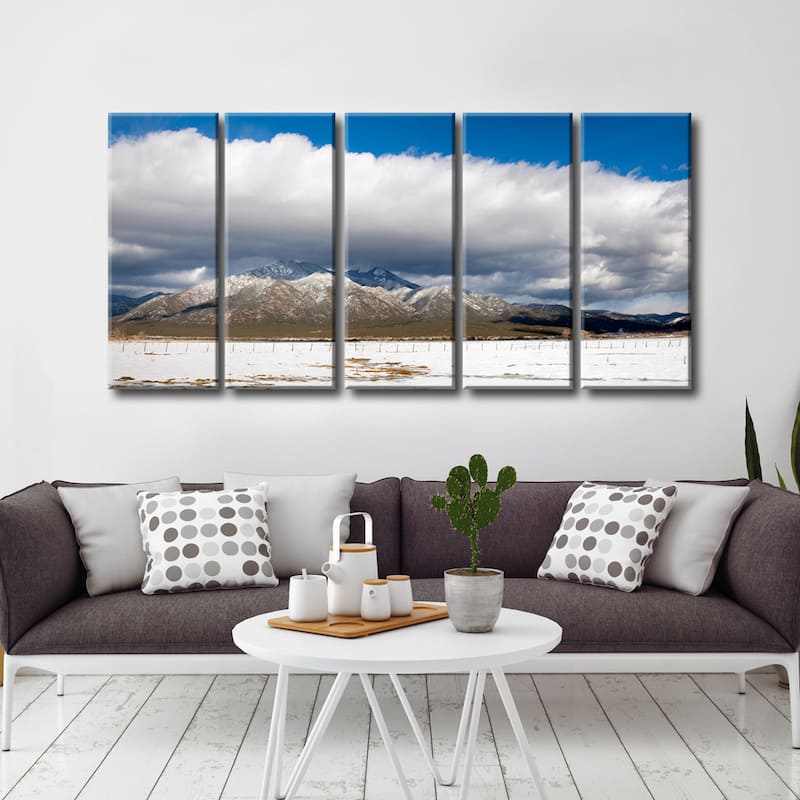 Taos Mountain Cloud' 5-pc Nature Photography Canvas Print Set - Bed 