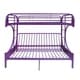 preview thumbnail 3 of 4, Eclipse Purple Metal Twin/Full Bunk Bed and Futon