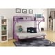 preview thumbnail 5 of 4, Eclipse Purple Metal Twin/Full Bunk Bed and Futon