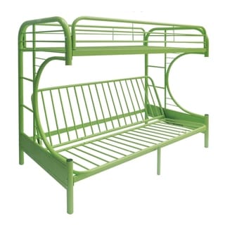 Eclipse Lime Green Metal Twin/Full Bunk Bed and Futon