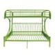 preview thumbnail 3 of 4, Eclipse Lime Green Metal Twin/Full Bunk Bed and Futon