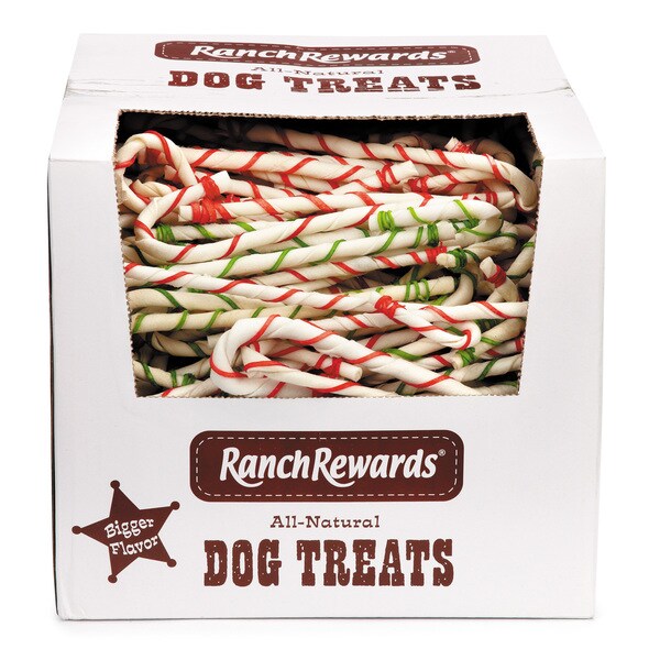 candy cane rawhide dog bones