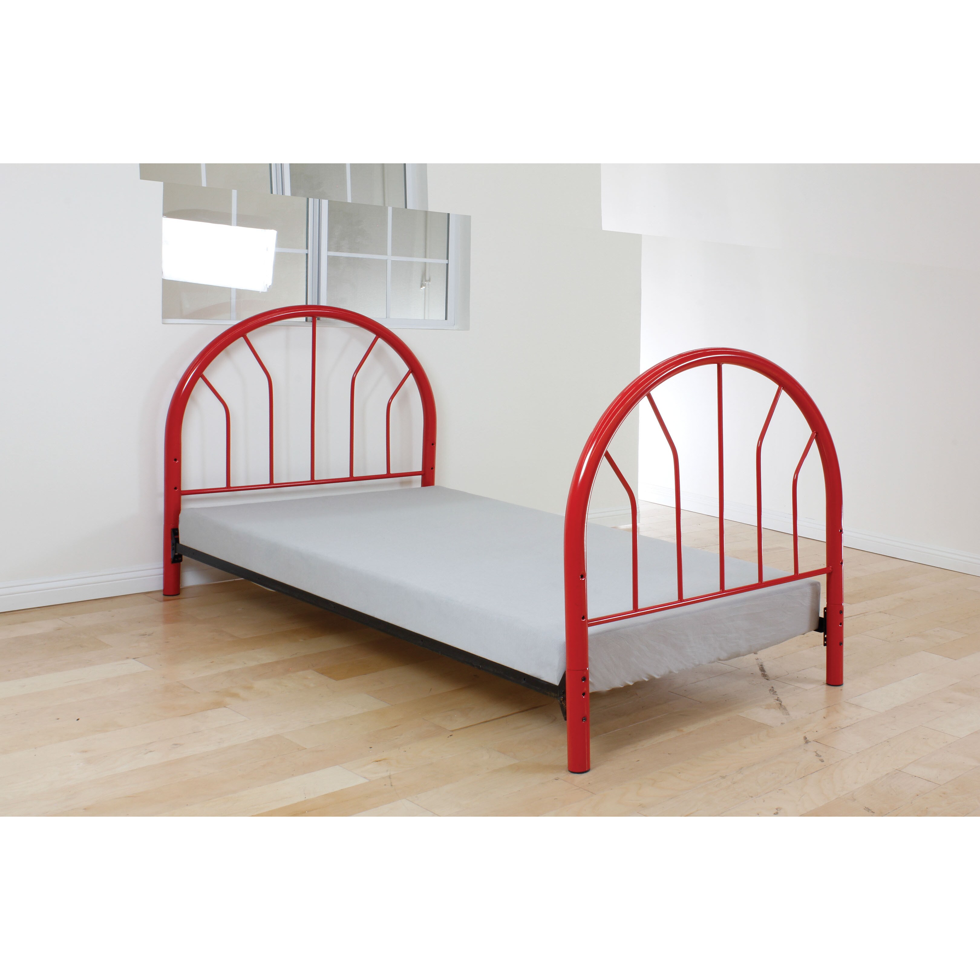 Shop Silhouette Red Metal Twin Headboard And Footboard Overstock