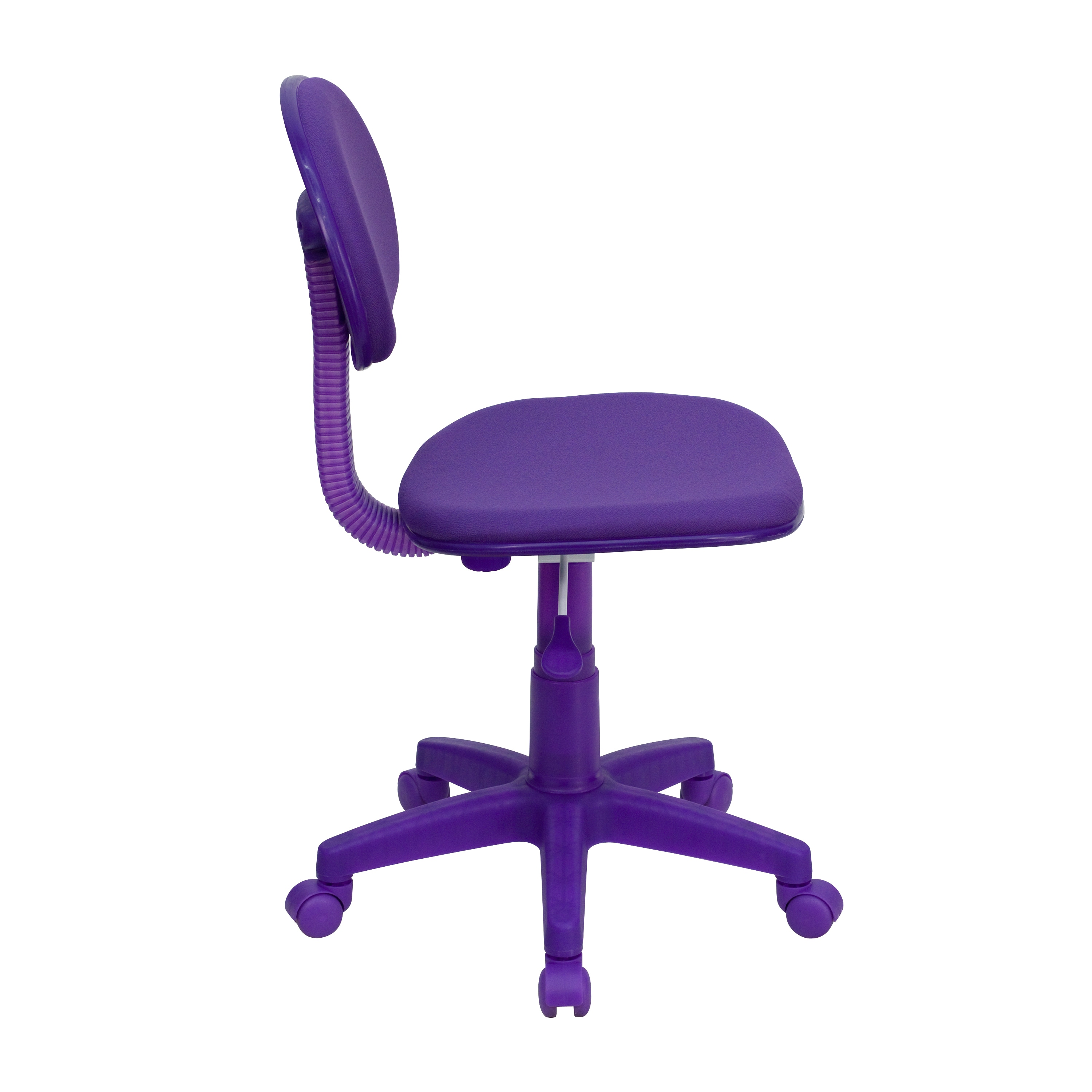 Eracle Purple Fabric Metal Nylon Armless Ergonomic Swivel Nylon Armless Ergonomic Swivel