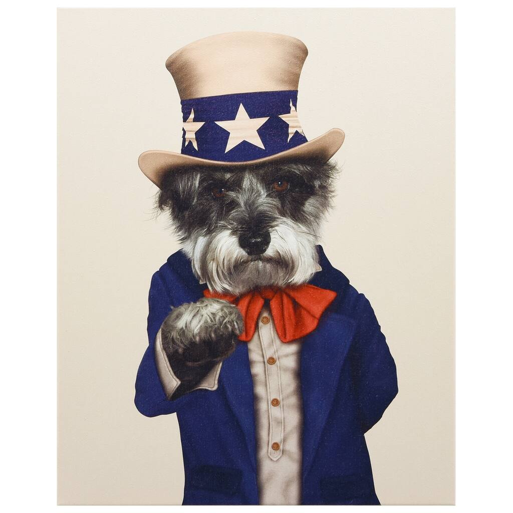 Empire Art Pets Rock 'Uncle Sam' High-resolution Multicolored Giclee-printed Canvas