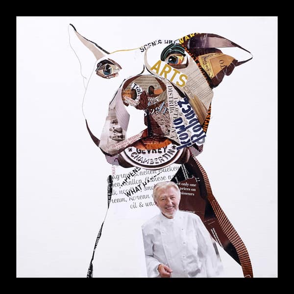 Empire Art Gianni 'Pitbull' Original Signed Handmade Paper Collage