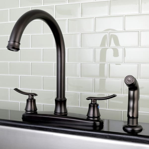 Shop Oil Rubbed Bronze 4-hole Kitchen Faucet and Sprayer ...