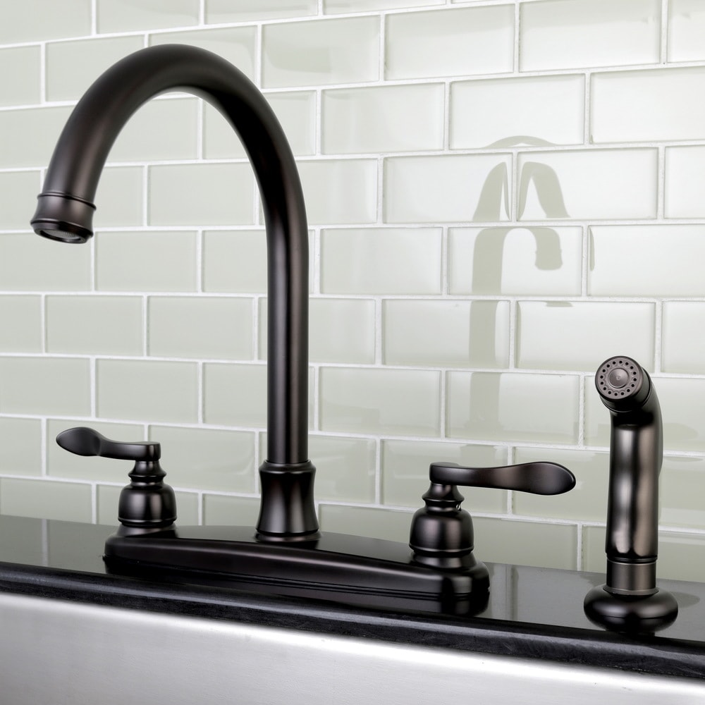 Kingston Brass Designer Oil Rubbed Bronze Kitchen Faucet with Side Sprayer