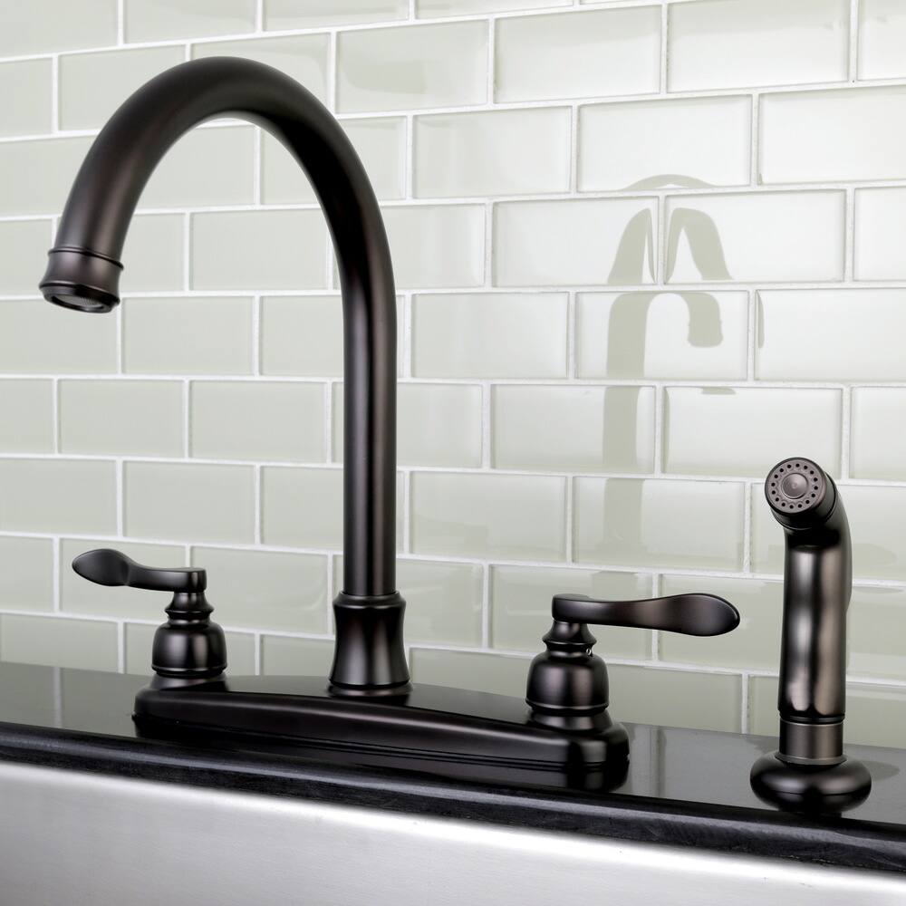 Kingston Brass Designer Oil Rubbed Bronze Kitchen Faucet with Side Sprayer
