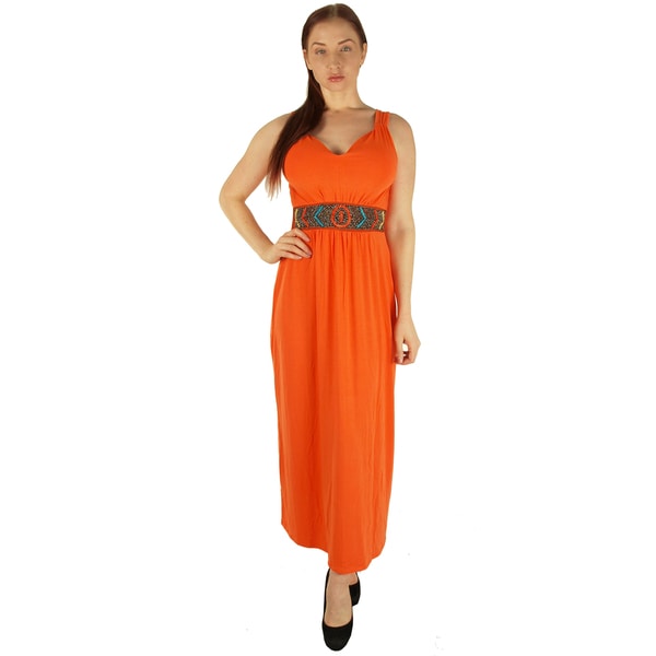 polyester and spandex maxi dresses