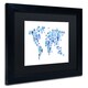 Michael Tompsett 'Robot World Map Blue' Matted Framed Art - Bed Bath ...