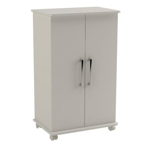 Manhattan Mobile White Shoe Closet with Shelves