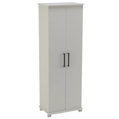 Manhattan Dimensions White Wood Comfort Innovative Catalonia Mobile Shoe Closet 1.0 with 10 Shelves