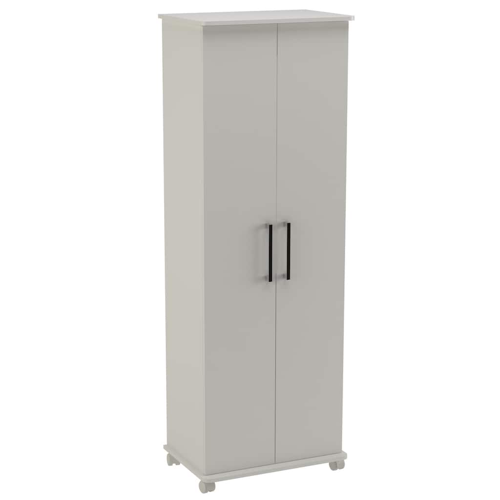 Manhattan Dimensions White Wood Comfort Innovative Catalonia Mobile Shoe Closet 1.0 with 10 Shelves