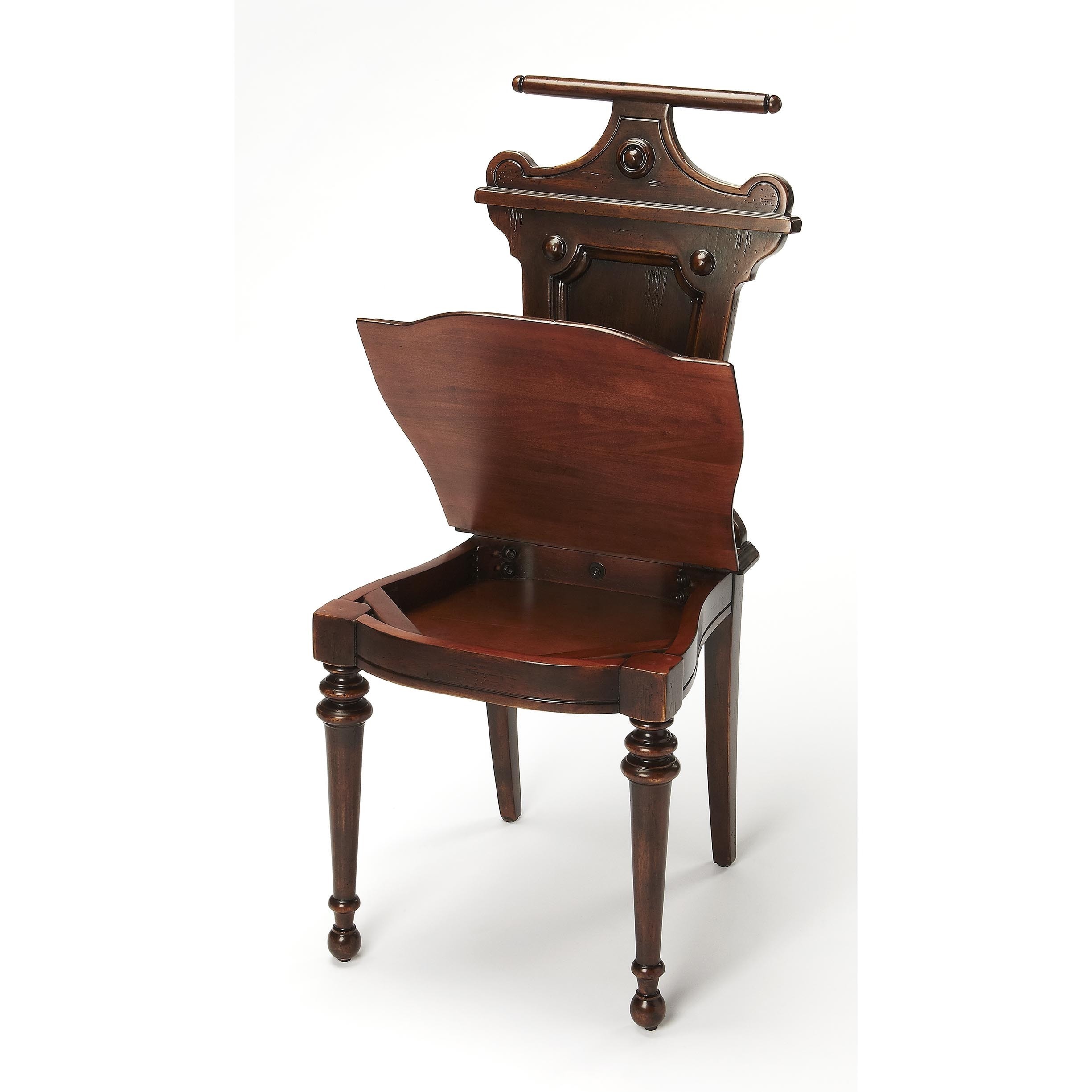 butler castle heirloom wood valet chair