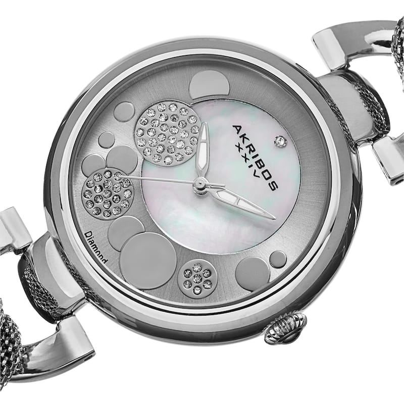 Akribos XXIV Women's Quartz Bracelet Watch + Jewelry Box