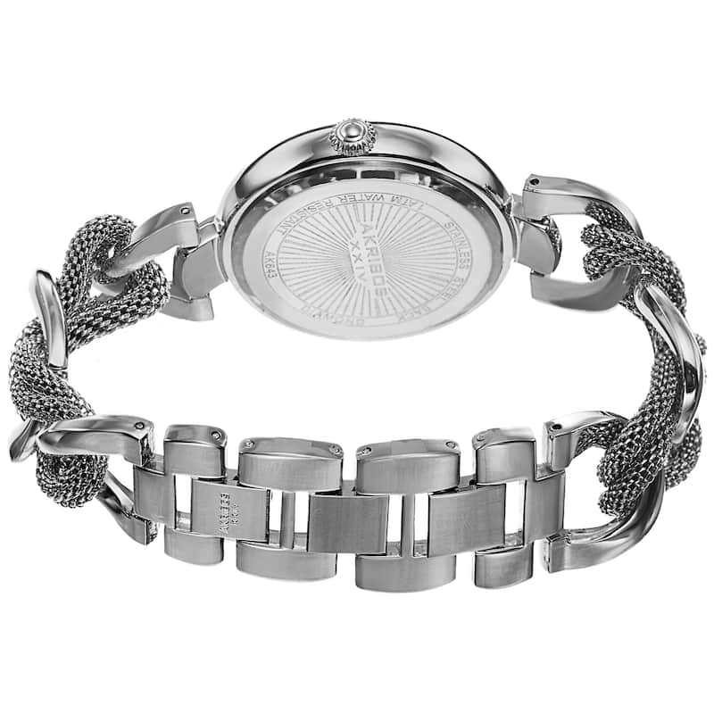 Akribos XXIV Women's Quartz Bracelet Watch + Jewelry Box