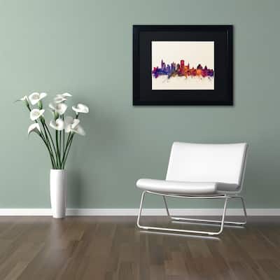 Michael Tompsett 'Jackson Mississippi Skyline' Matted Framed Art