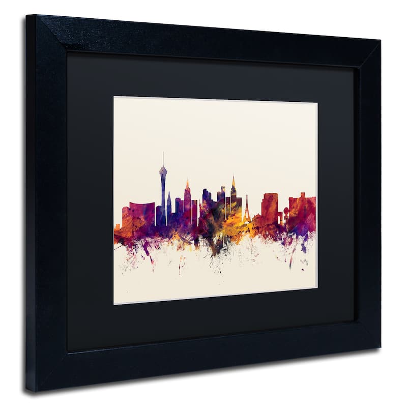 Michael Tompsett 'Las Vegas NV Skyline' Matted Framed Art - Bed Bath ...