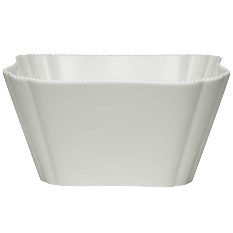Red Vanilla Pinpoint White Salad Bowl 9.5" 128oz