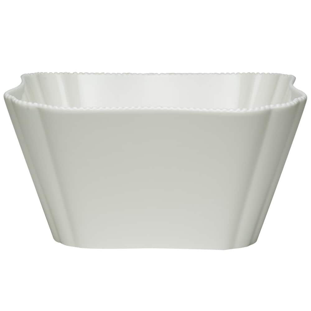 Red Vanilla Pinpoint White Salad Bowl 9.5" 128oz