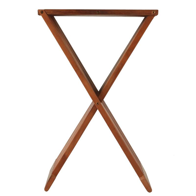 Bare Decor Solid Teak Wood 24-inch High Leaf Folding Counterstool