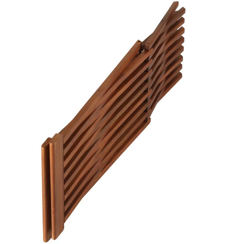 Bare Decor Solid Teak Wood 24-inch High Leaf Folding Counterstool