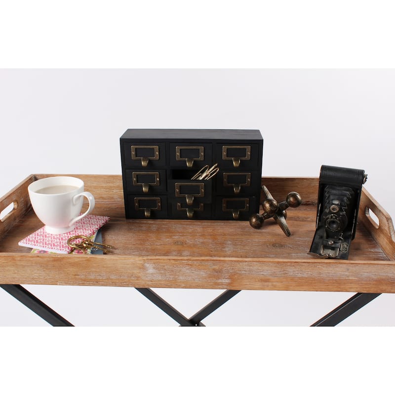 Apothecary 7.5x12x4 Desktop Rustic Wood Drawer Set